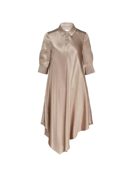 Rochie tip cămașă Club21 Collection din satin asimetrică