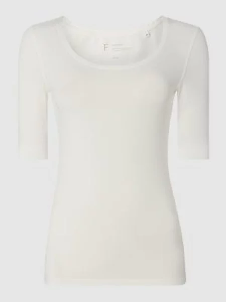 T-shirt z rękawem o dł. model ‘Daily’ Opus biała