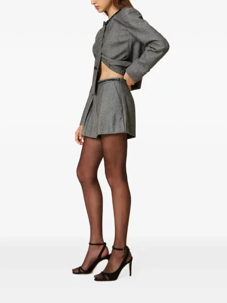 Pantaloni scurți Twinset de lână gri