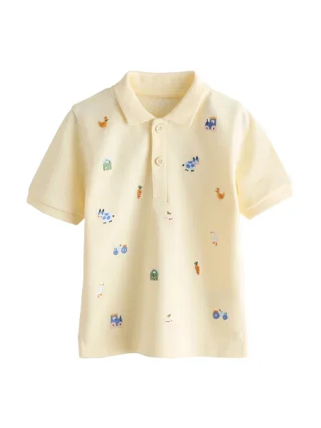 Next Tricou / galben deschis / verde / portocaliu albastru