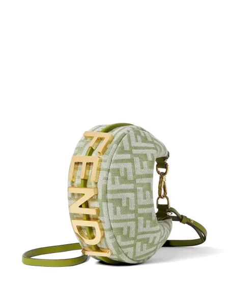 Geantă shopper Fendi verde