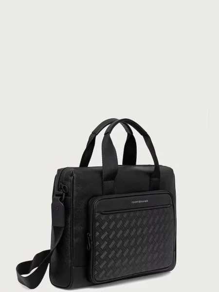 Tommy Hilfiger Torba za prenosnik Th Modern Monogram Computer Bag črna