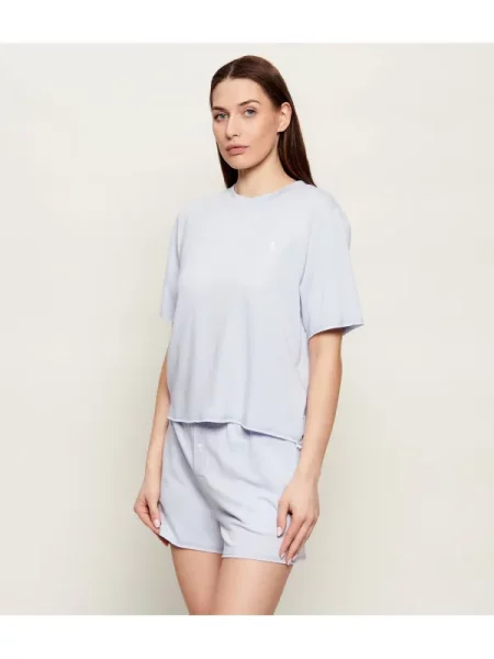 LAUREN RALPH LAUREN Pijama CLUB TERRY albastru