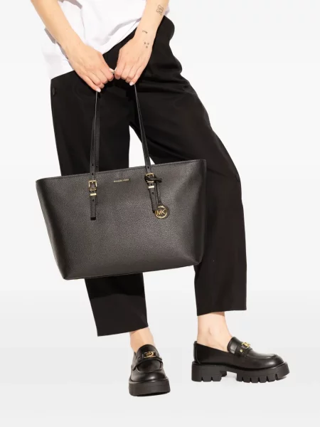 Papuci tip mules Michael Michael Kors din piele chunky cu imagine negru