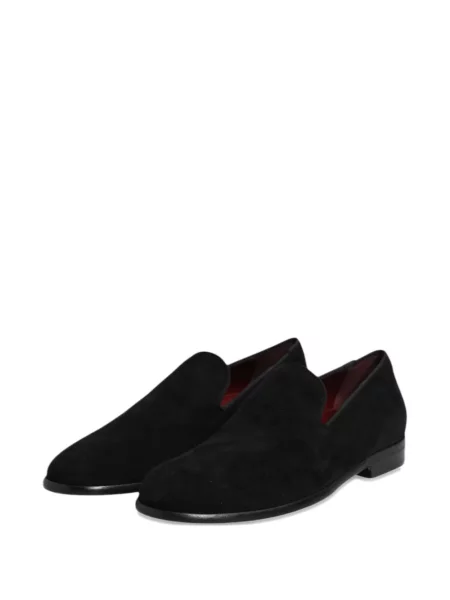 Велурени slip-on лоуфъри Dolce & Gabbana черно