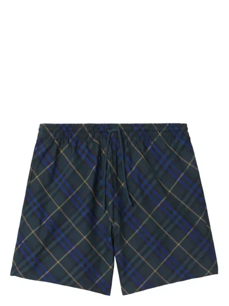 Slip de baie Burberry în carouri verde