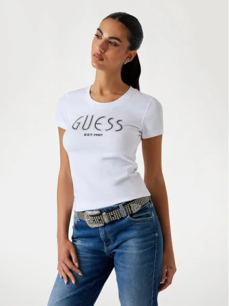 Guess Tricou alb