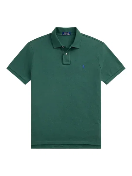 Дълго мрежеста тениска Polo Ralph Lauren с кръгло деколте зелено