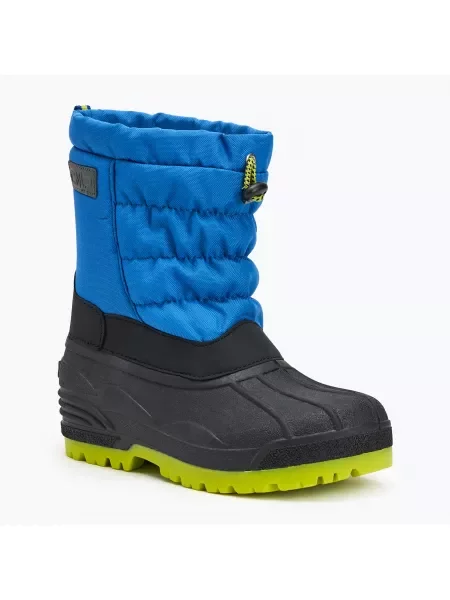 Śniegowce juniorskie CMP Hanki Snowboots river/limegreen niebieskie