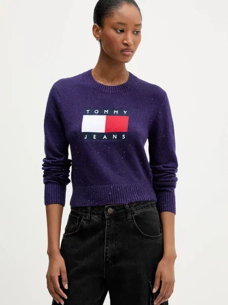 Tommy Jeans Πουλόβερ μωβ