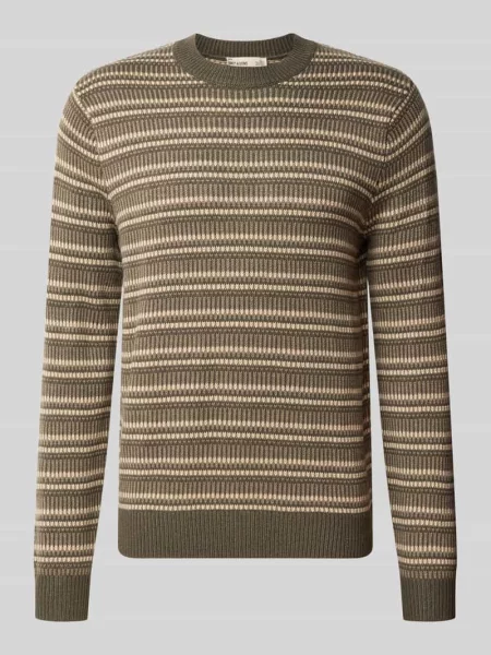 Sweter z dzianiny z mieszanka bawełny w kroju regular fit Only & Sons