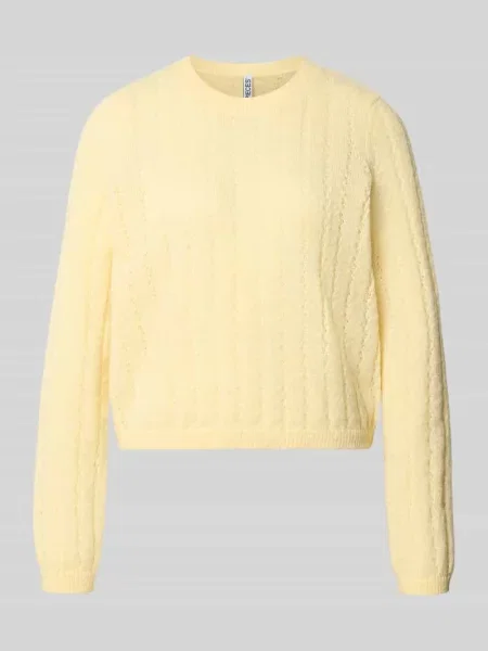 Sweter o kroju regular fit z prążkowanymi ściągaczami na rękawach model ADA' Pieces