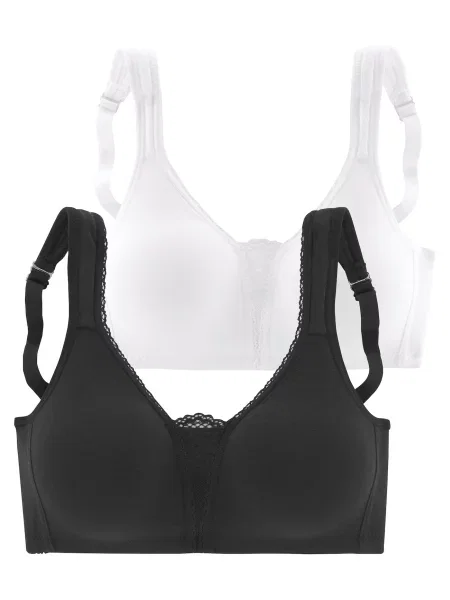 PETITE FLEUR Sutien / negru alb