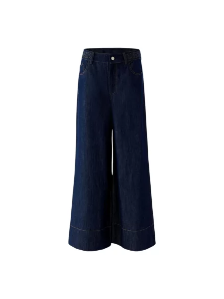 Szerokie jeansy Oui niebieskie
