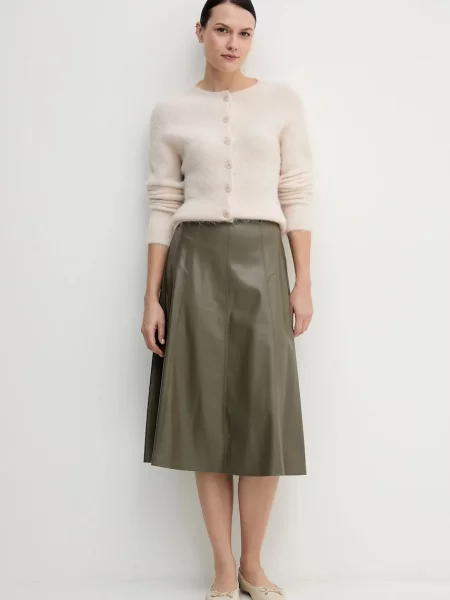 Спідниця United Colors of Benetton midi розкльошена зелений