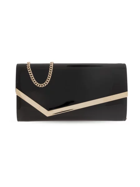 Portfel Jimmy Choo zamszowy czarny