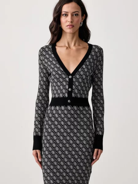Guess Rochie tricotată negru