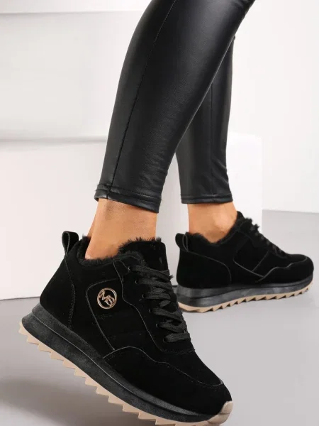 Sneakerși Vices cu platformă negru