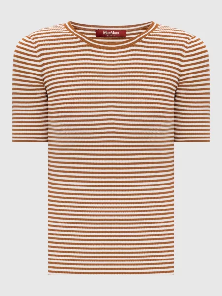 Топ STUMANO в смужку Max Mara коричневий