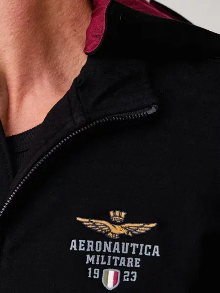 Aeronautica Militare melegítő szett férfi elasztánnal fekete