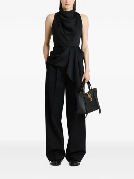Top Givenchy din satin drapat negru