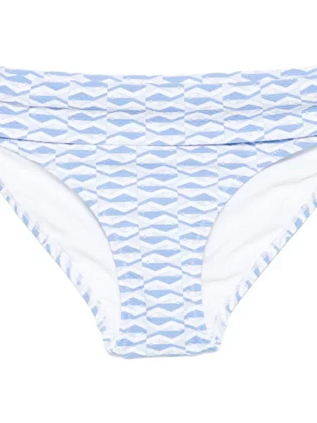 Bikini Heidi Klein cu imagine cu imprimeu geometric albastru