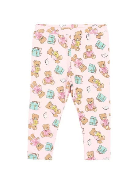 Legginsy dziecięce Moschino różowe