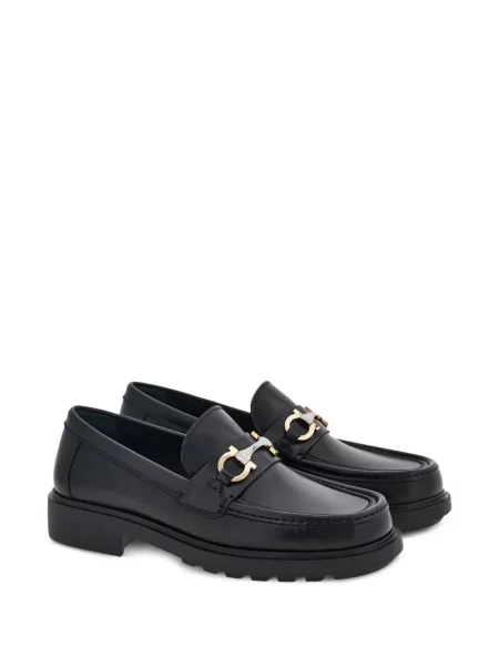 Iš natūralios odos loaferiai Ferragamo juoda