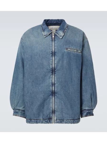 Džínová bunda Erl modrá