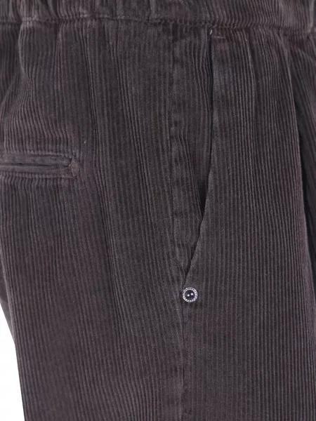 Cu centură pantaloni Whitesand de catifea cord maro