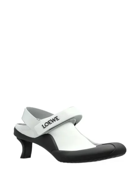 Pantofi cu toc Loewe slingback stretch alb