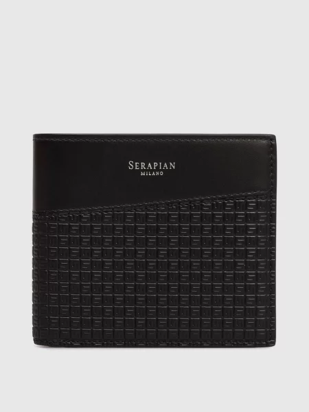Кожаный кошелек Serapian черный