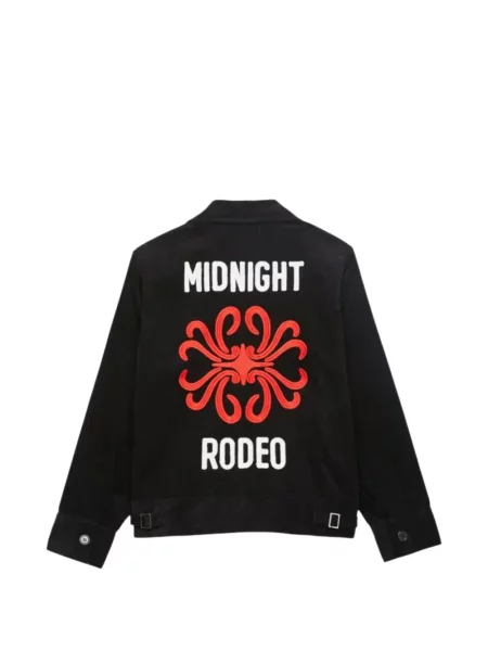 Μπουφάν Midnight Rodeo με κέντημα κοτλέ μαύρο