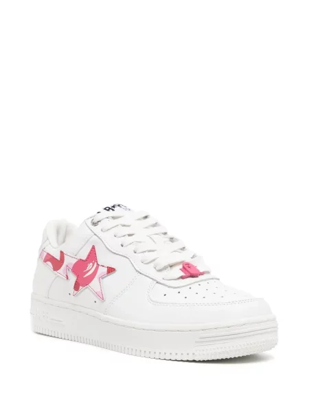 Sneakerși A Bathing Ape® din piele alb