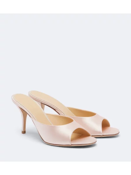 Papuci tip mules Magda Butrym din satin roz
