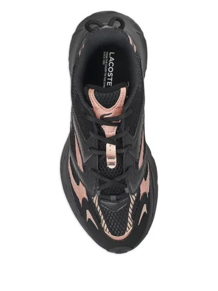 Fűzős csipkés sneaker Lacoste fekete