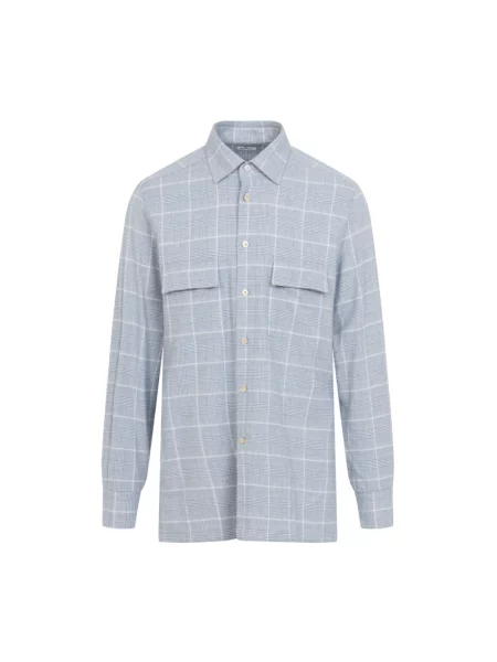 Koszula Kiton casual niebieska