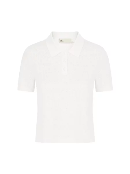 Koszulka polo Tory Burch biała