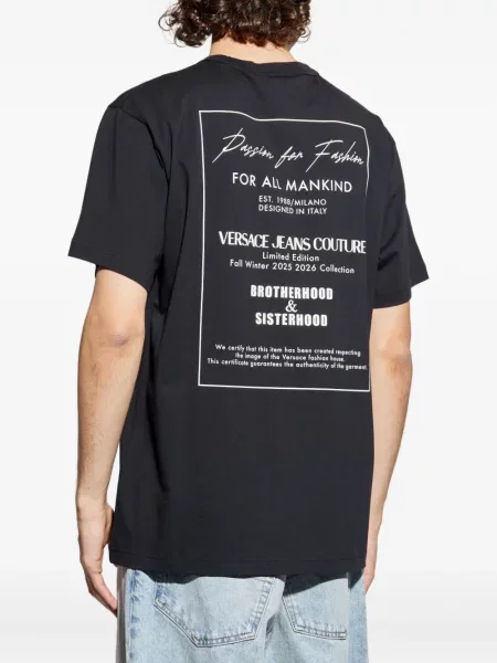 Tricou Versace Jeans Couture cu imagine negru