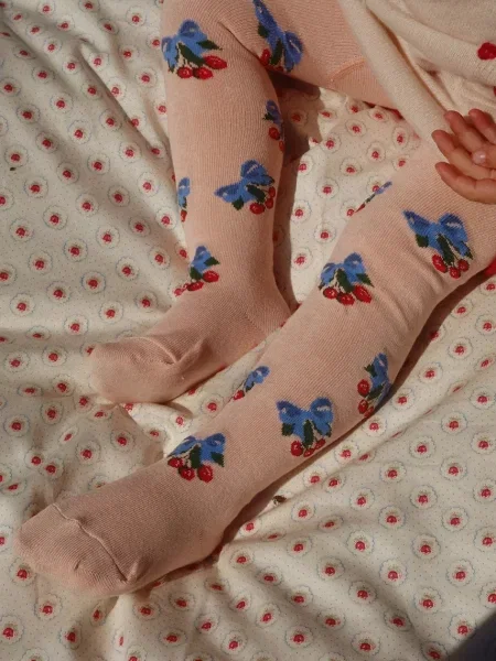 Konges Sløjd Дитячі колготки 2 PACK FLOWER AND CHERRY JACQUARD TIGHTS