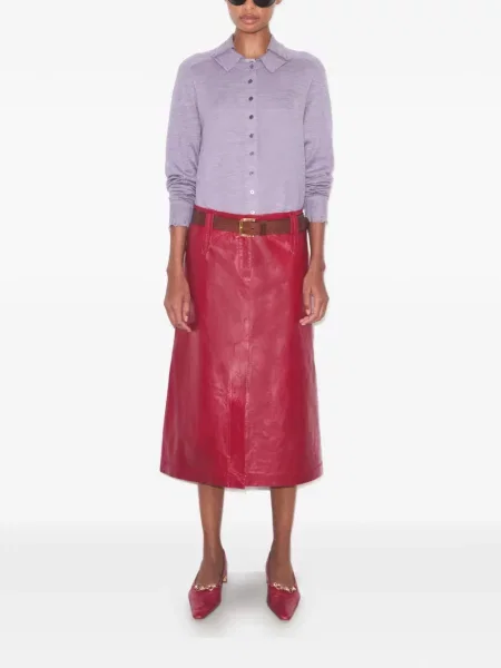 Cardigan Tory Burch de mătase violet