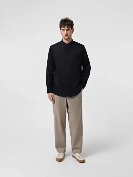 Рубашка Armani Exchange из лиоцела синяя