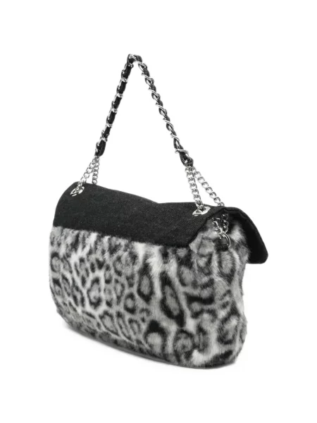 Geantă Secret Pon Pon cu imagine cu model leopard gri