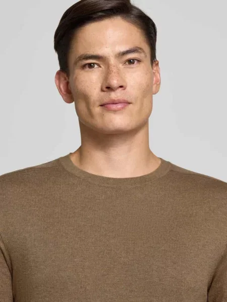 Sweter z dzianiny o kroju regular fit z czystej bawełny model ‘BERG’ Selected Homme