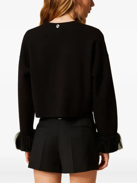 Geacă Twinset tricotate negru