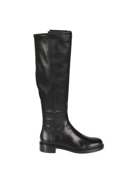 Muszkieterki Stuart Weitzman skórzane czarne