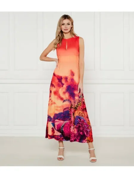 Desigual Rochie TROPICAL_LACROIX portocaliu
