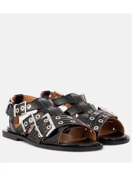 Sandale Ganni cu cataramă negru