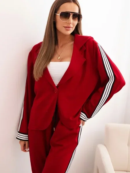 Sacou Kesi Włoski cu dungi roșu