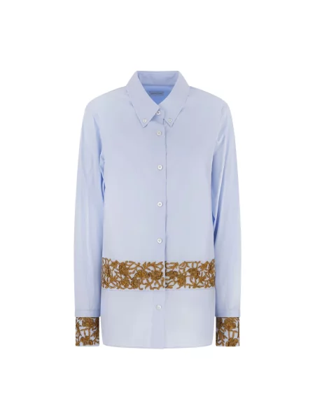 Koszula Dries Van Noten niebieska